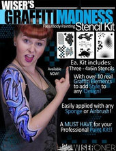 Load image into Gallery viewer, Wiser's Graffiti Madness Face Painting Stencil Kit