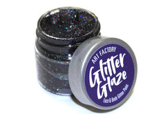 Load image into Gallery viewer, Art Factory | Glitter Glaze Face & Body Glitter Paint - Black (1 fl oz)