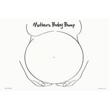 Load image into Gallery viewer, FAB Wipeable Belly Painting Practice Board - Mother's Baby Bump