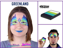 Load image into Gallery viewer, Global Body Art Face Paint - Rainbow Cake Greenland 50gr