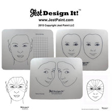 Load image into Gallery viewer, Jest Design It Face Painting Practice Board Kit (3 Boards)