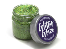 Load image into Gallery viewer, Art Factory | Glitter Glaze Face & Body Glitter Paint - Green (1 fl oz)