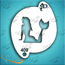 Load image into Gallery viewer, Diva Stencils | Face Painting Stencil | Mermaid #1 (00409)