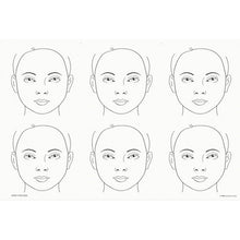Load image into Gallery viewer, FAB Wipeable Face Painting Practice Board - 6 Child Faces