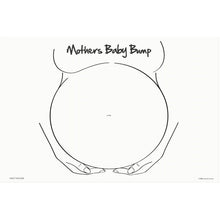 Load image into Gallery viewer, FAB Wipeable Belly Painting Practice Board - Mother's Baby Bump