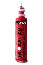 Load image into Gallery viewer, Global FX Face Painting Glitter Gel - Red 36ml/1.2oz