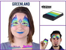 Load image into Gallery viewer, Global Body Art Face Paint - Rainbow Cake Greenland 50gr