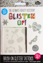 Load image into Gallery viewer, Glisten Up Brush On Glitter Tattoos - Silver