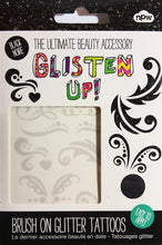 Load image into Gallery viewer, Glisten Up Brush On Glitter Tattoos - Black