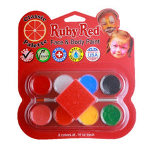 Load image into Gallery viewer, Ruby Red Face Paint - Small 8 Color Classic Palette