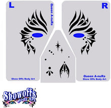 Load image into Gallery viewer, Stencil Eyes / Mask - Face Painting Stencil - Queen A-nu Ra