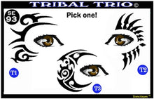Load image into Gallery viewer, Stencil Eyes / Mask - Face Painting Stencil - Tribal Trio
