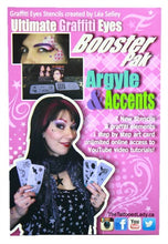 Load image into Gallery viewer, Ultimate Graffiti Eyes Face Painting Stencils - Booster Pak Argyle & Accents