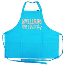 Load image into Gallery viewer, Balloon Artist Apron - Aqua with Silver Letters