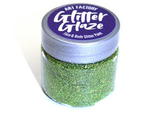 Load image into Gallery viewer, Art Factory | Glitter Glaze Face & Body Glitter Paint - Green (1 fl oz)