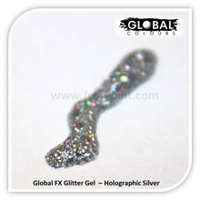 Load image into Gallery viewer, Global FX Face Painting Glitter Gel - Holographic Silver 36ml/1.2oz