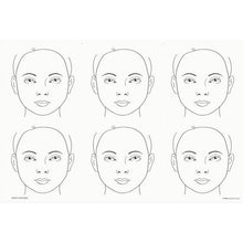 Load image into Gallery viewer, FAB Wipeable Face Painting Practice Board - 6 Child Faces