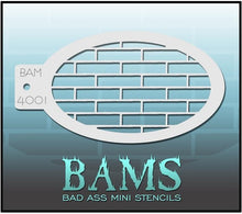 Load image into Gallery viewer, Bad Ass Mini 4001-Face Painting Stencil - Bricks
