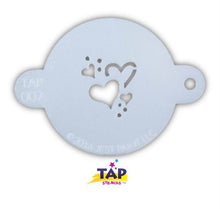 Load image into Gallery viewer, TAP 007 Face Painting Stencil - Hearts
