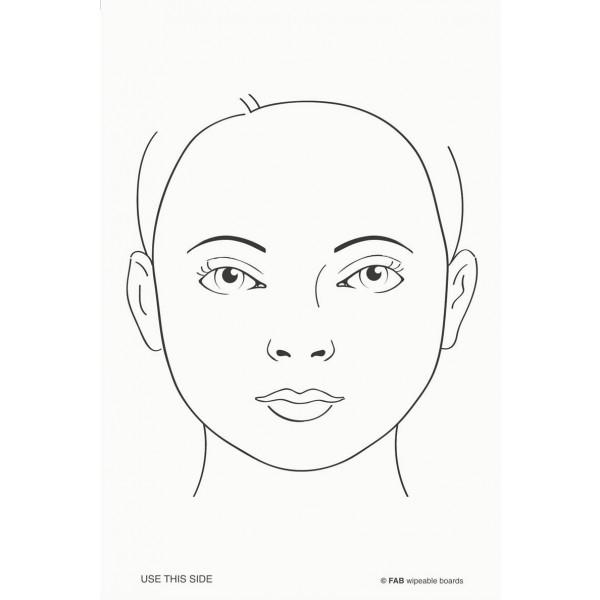 FAB Wipeable Face Painting Practice Board - Single Child Face