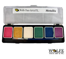 Load image into Gallery viewer, Wolfe FX Face Paint - Small 6 Color Metallix Palette
