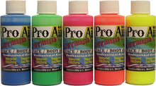 Load image into Gallery viewer, ProAiir Alcohol Based Hybrid Airbrush Paint Set - 5 FLUORESCENT 2oz  Bottles
