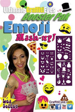 Load image into Gallery viewer, Ultimate Graffiti Eyes Face Painting Stencils - Booster Pak Emoji Mash-up!
