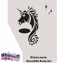 Load image into Gallery viewer, Stencil Eyes / Profiles - Face Painting Stencil - Unicorn
