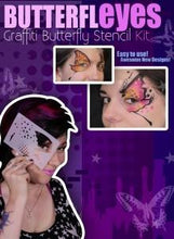 Load image into Gallery viewer, Butterfleyes- Graffiti Butterfly Face Painting Stencil Kit
