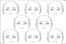 Load image into Gallery viewer, FAB Wipeable Face Painting Practice Board - 8 Face Mask Landscape
