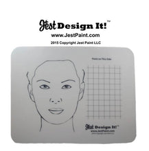Load image into Gallery viewer, Jest Design It Face Painting Practice Board - Adult and Grid
