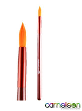 Load image into Gallery viewer, Cameleon Face Painting Brush - Round #3 (brown handle)
