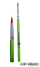 Load image into Gallery viewer, Cameleon Face Painting Brush - Round #2 (short green handle)
