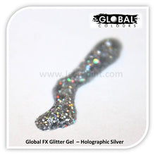 Load image into Gallery viewer, Global FX Face Painting Glitter Gel - Holographic Silver 36ml/1.2oz
