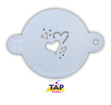 Load image into Gallery viewer, TAP 007 Face Painting Stencil - Hearts
