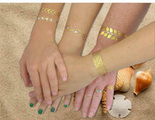 Load image into Gallery viewer, Metallic Foil Tattoo - Leafy Bracelets, etc
