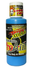 Load image into Gallery viewer, ProAiir ATOMIC Alcohol Based Hybrid Airbrush Body Paint 2oz - Biohazard Blue
