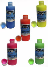 Load image into Gallery viewer, ProAiir Alcohol Based Hybrid Airbrush Paint Set - 5 FLUORESCENT 2oz  Bottles
