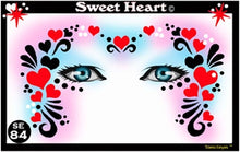 Load image into Gallery viewer, Stencil Eyes / Mask - Face Painting Stencil - Sweet Heart
