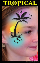Load image into Gallery viewer, Stencil Eyes / Profiles - Face Painting Stencil - Tropical
