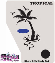 Load image into Gallery viewer, Stencil Eyes / Profiles - Face Painting Stencil - Tropical
