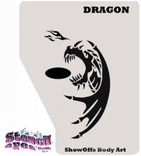 Load image into Gallery viewer, Stencil Eyes / Profiles - Face Painting Stencil - Dragon
