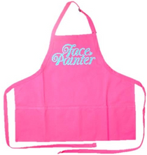 Load image into Gallery viewer, Face Painter Apron - Pink with Aqua Letters
