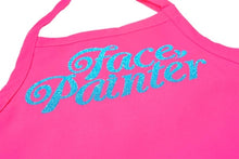 Load image into Gallery viewer, Face Painter Apron - Pink with Aqua Letters
