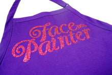 Load image into Gallery viewer, Face Painter Apron - Purple with Hot Pink Letters
