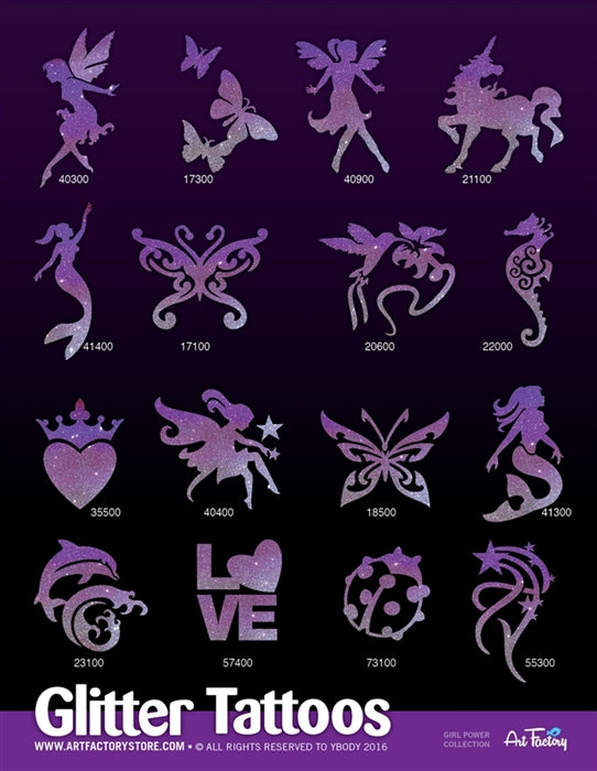 Glitter Tattoo Stencil Set - Girl Power Collection – MODUSversus