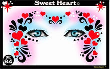Load image into Gallery viewer, Stencil Eyes / Mask - Face Painting Stencil - Sweet Heart
