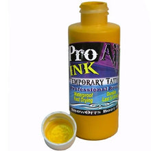 Load image into Gallery viewer, ProAiir Alcohol Based Hybrid Airbrush Body Paint 2oz - Yellow
