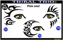 Load image into Gallery viewer, Stencil Eyes / Mask - Face Painting Stencil - Tribal Trio
